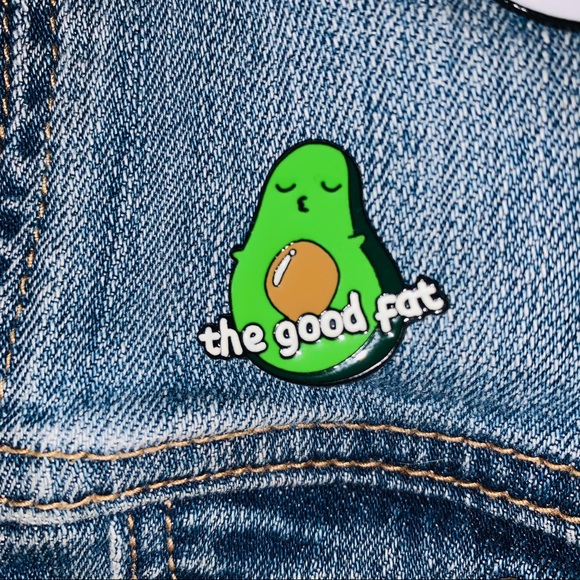 NEW “The Good Fat” avocado jewelry brooch pin - Picture 2 of 5